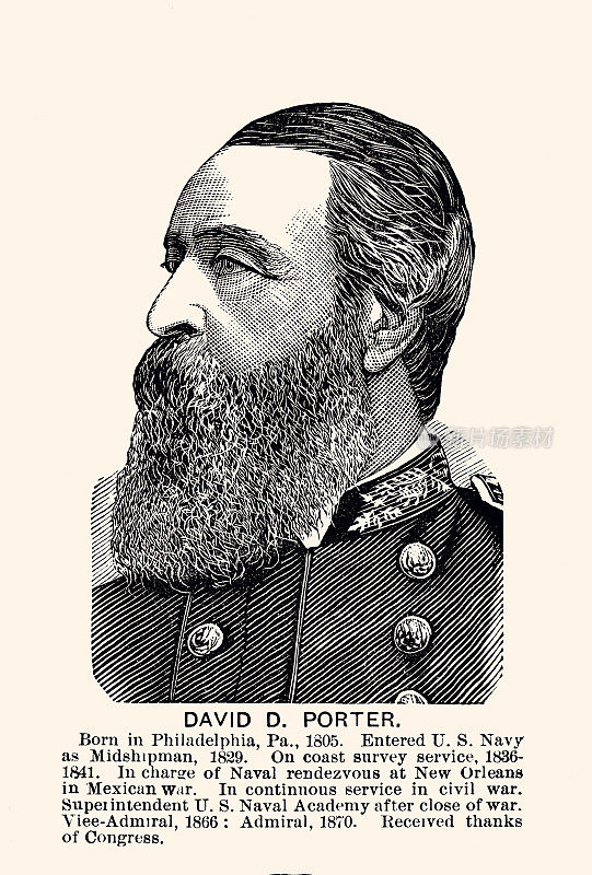 海军上将大卫・迪克森・波特1813-1891 (xxxl)